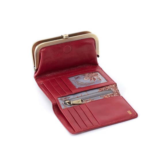 Hobo Riva Logan Berry Womens Genuine Leather Wallet One Size MSRP $108 - Picture 2 of 2